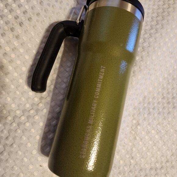 STARBUCKS MILITARY COMMITMENT EUC 20 oz METAL TRAVEL MUG - Picture 1 of 9